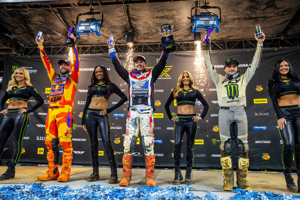 ALPINESTARS PODIUM LOCK-OUT AS HUNTER LAWRENCE WINS ARLINGTON 450SX IN DALLAS, TEXAS