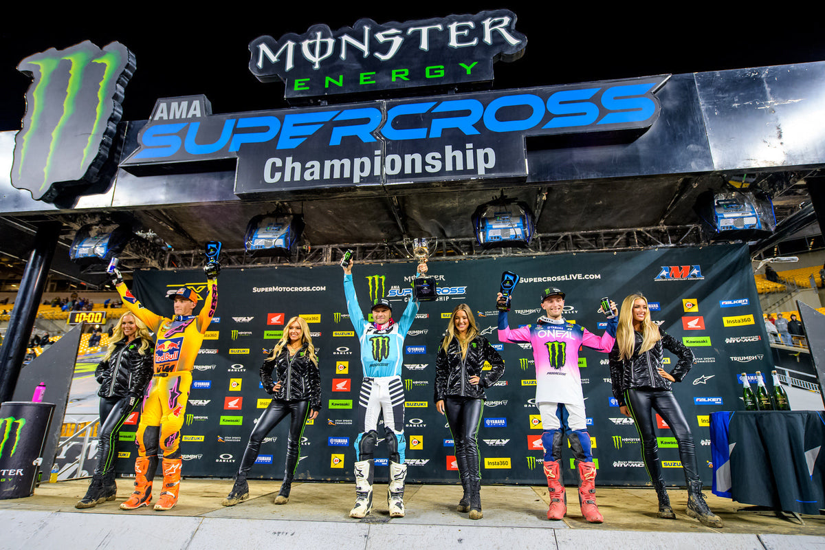 ALPINESTARS PODIUM LOCK-OUT AS COOPER WEBB SNATCHES 450SX WIN AT PITTSBURGH, PENNSYLVANIA