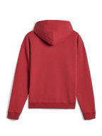 Alpinestars Essentials Ageless Zip Hoodie, back view, Brick red, casual streetwear, relaxed fit with ribbed cuffs and hem, soft compact fleece texture