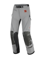 Alpinestars Nazca 3L GORE-TEX PRO Pants, adventure motorcycle pants in Dark Gray and Black, front view featuring GORE-TEX PRO branding, All Terra logo, and reinforced knee panels