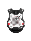 Alpinestars Tech-Air MX System, Motocross Airbag Vest, Black and White, CE Certified, protective off-road gear with integrated Nucleon PLASMA back protector