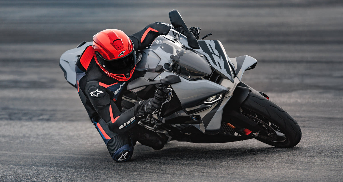 Alpinestars GP Force V2 1-Piece Leather Suit, Black, Blue and Red Fluo, men's motorcycle suit for performance track days.