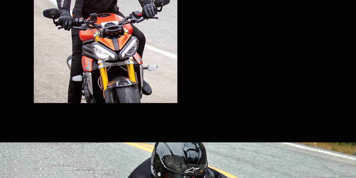 Alpinestars T-GP Plus R V4 Airflow Jacket, black men's textile sport riding jacket with mesh ventilation, shown on a rider.