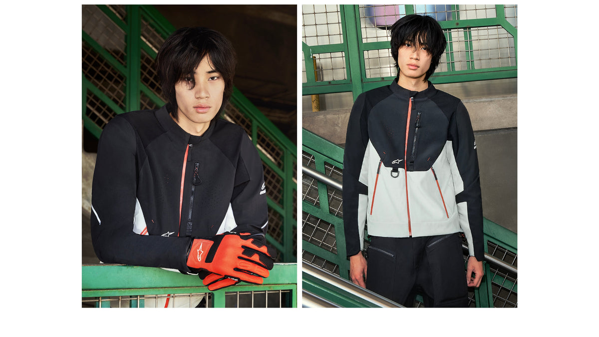 Alpinestars Provoke Jacket, a men’s urban textile motorcycle jacket in Black and Metal Gray for ventilated city riding.