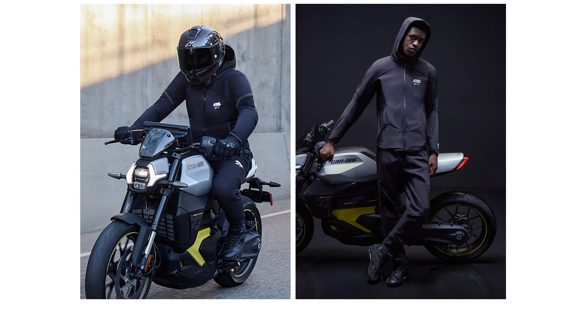 Alpinestars Aeroshell Pants, black softshell motorcycle pants for men, ergonomic design for urban road riding.