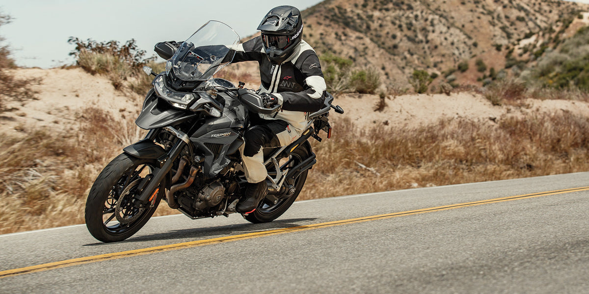Alpinestars AMT-7 Air Pants in Black Dark Shadow, ventilated textile adventure motorcycle pants for road touring.